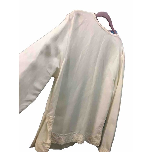 UNIFORM John Paul Richard Linen Blend Tunic Size L Off White Beige Boho Chic - Picture 4 of 7